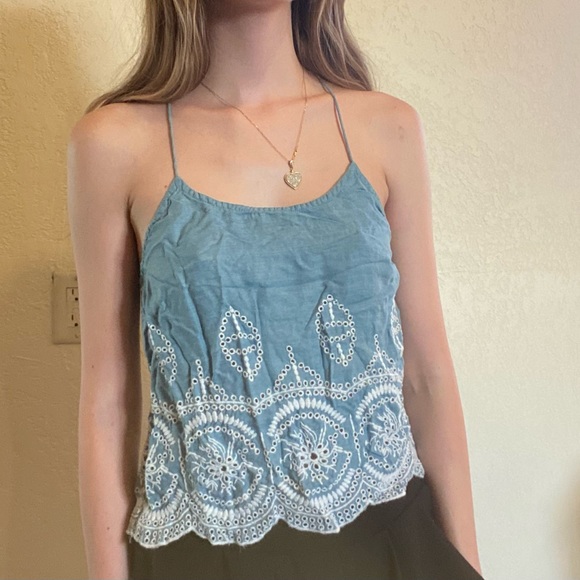 Lovers + Friends Tops - Super cute blue boho top